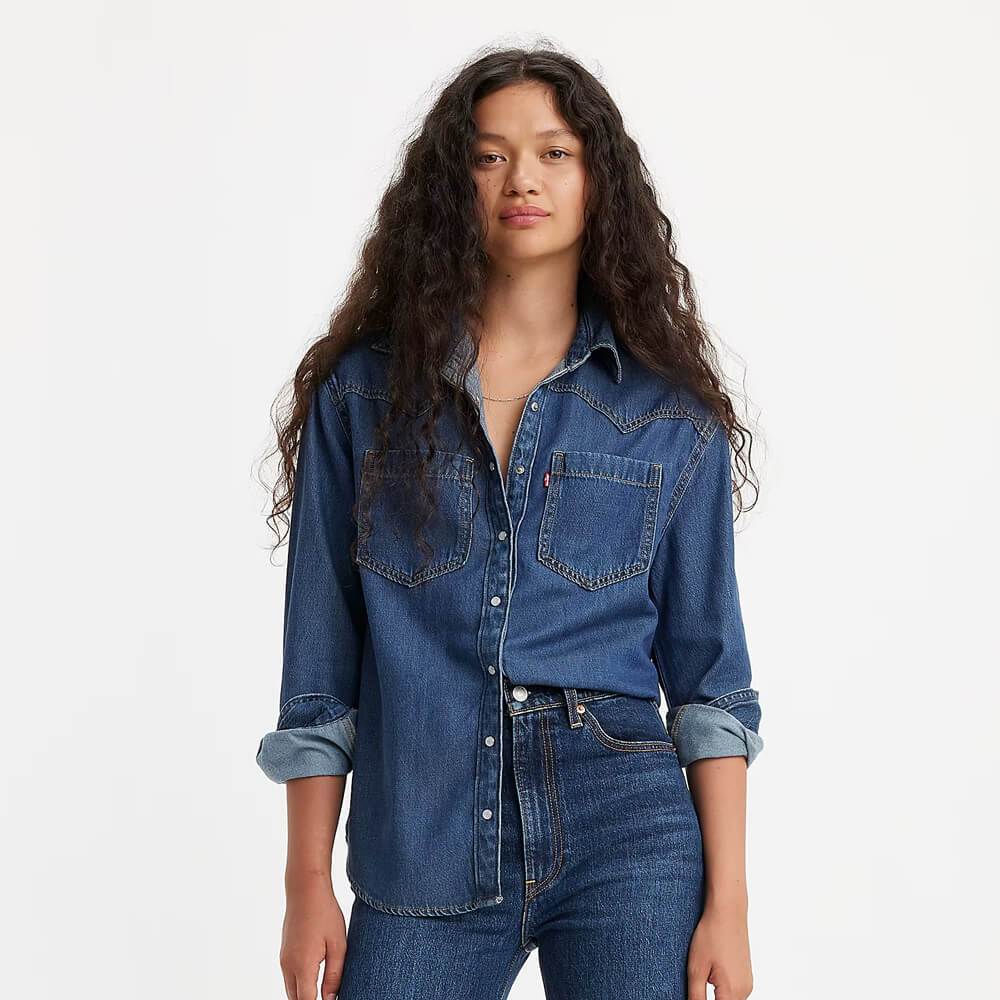 Levi jean 2024 shirt womens